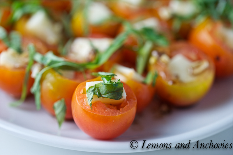 Caprese Salad Bites - Lemons + Anchovies