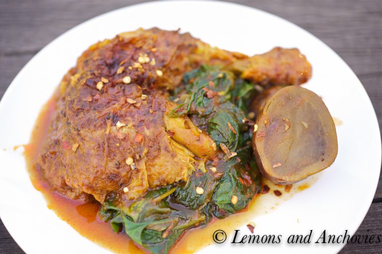 Easy Chicken and Spinach Curry Lemons + Anchovies