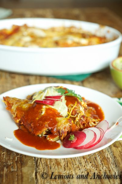 Chicken and Spinach Enchilada Recipe | Lemons + Anchovies