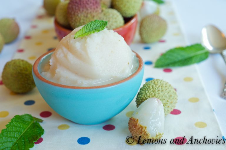 Lychee Sorbet Recipe Lemons + Anchovies