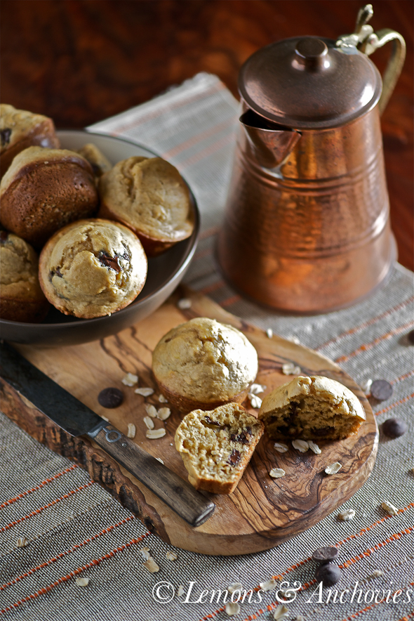 Peanut Butter-Chocolate Oat Muffins