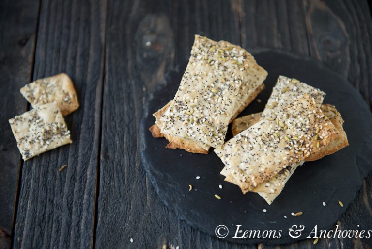 Seeded Cracker Recipe Lemons + Anchovies