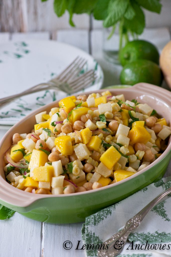 Mango Jicama & Corn Salad | https://lemonsandanchovies.com