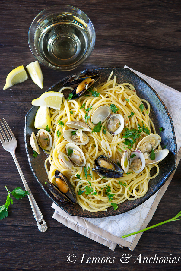 Pasta with Clams and Mussels | Lemons & Anchovies blog