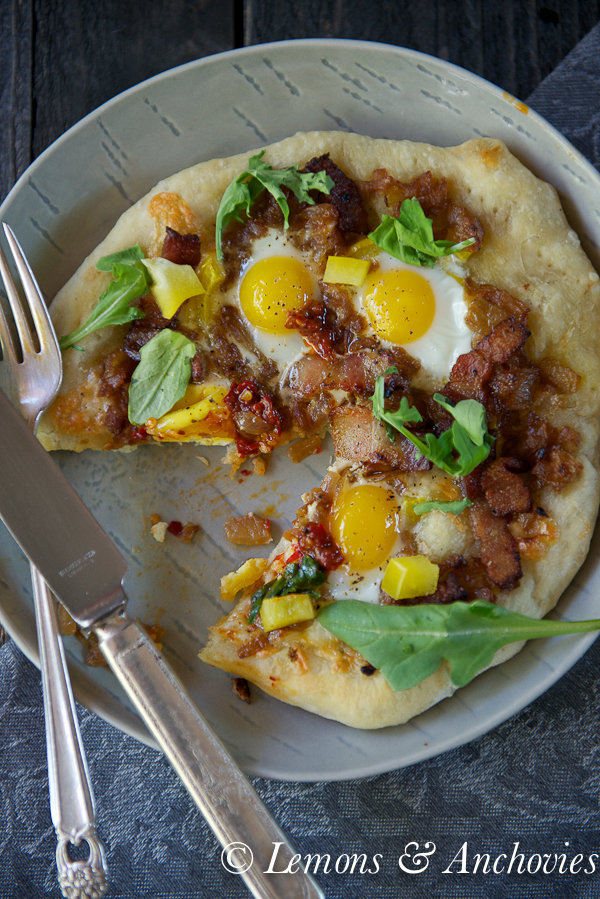 Bacon & Egg Pizza | Lemons & Anchovies Blog