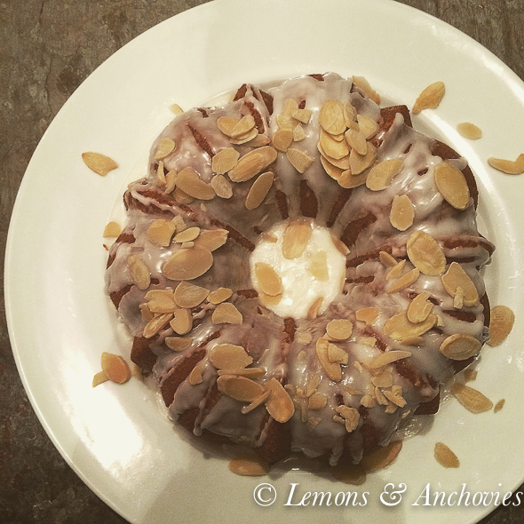 Almond Coconut Bundt Cake with Lemon Glaze