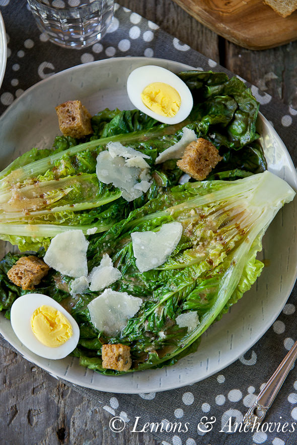 Caesar Salad with Grilled Romaine