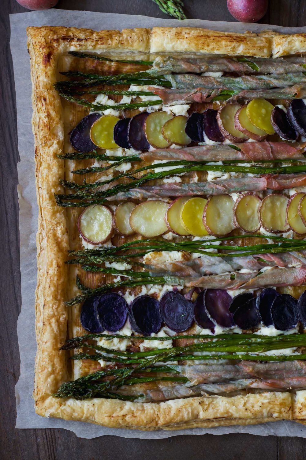 Asparagus Potato Puff Pastry Tart Lemons + Anchovies