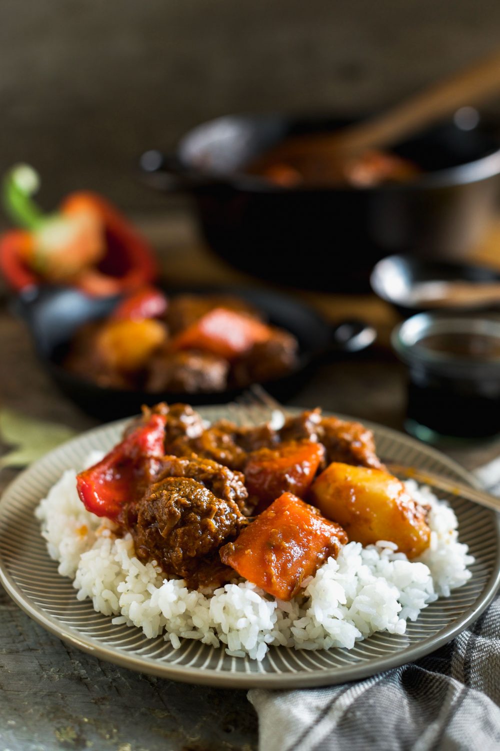 Beef Mechado, Filipino Beef Stew Lemons + Anchovies