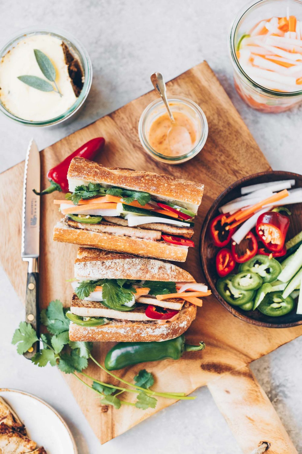 Vegetarian Banh Mi Sandwich Lemons Anchovies vegetarian-banh-mi-sandwich-lemons-anchovies