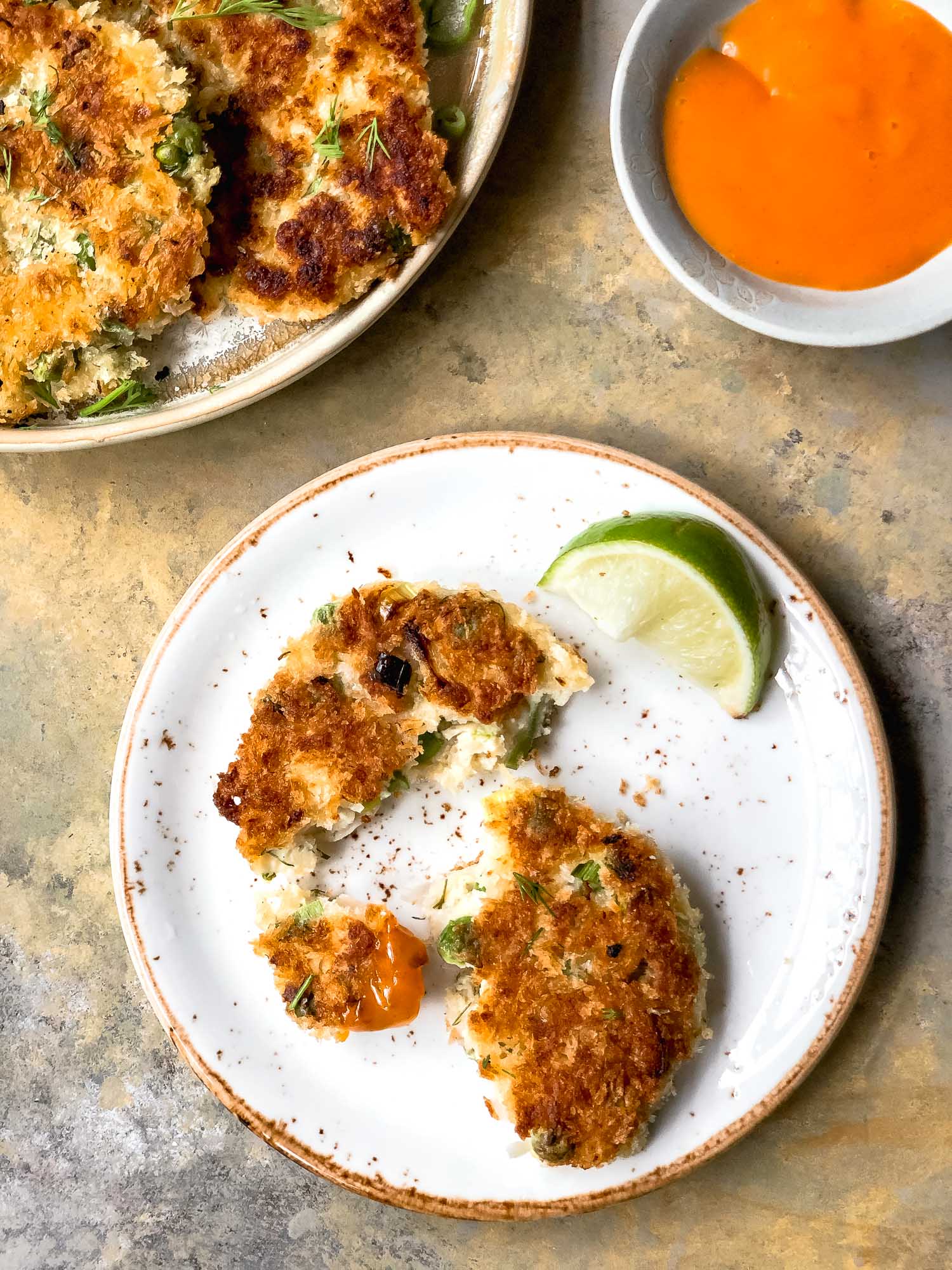 Tofu, Pea and Herb Fritters | Lemons + Anchovies