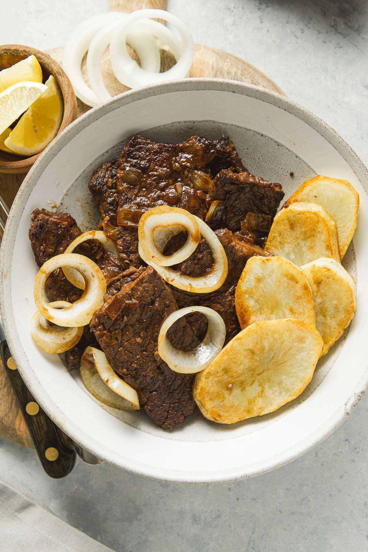 Bistek Tagalog Recipe (Filipino Beefsteak) | Lemons + Anchovies