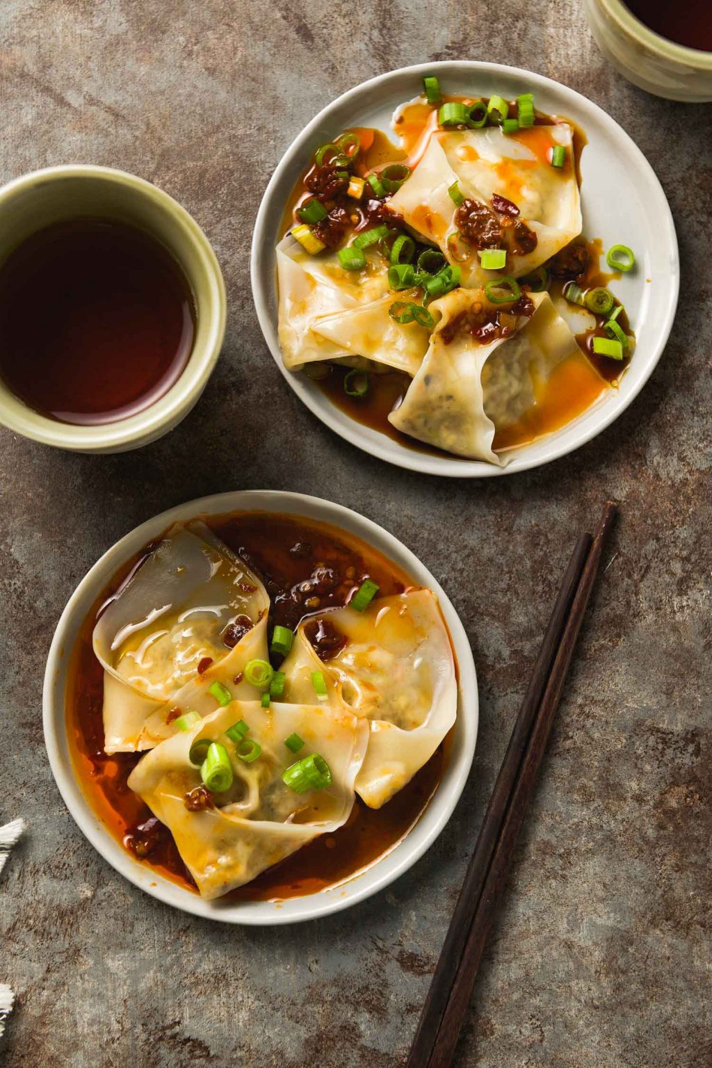 Homemade Vegan Wontons Lemons + Anchovies