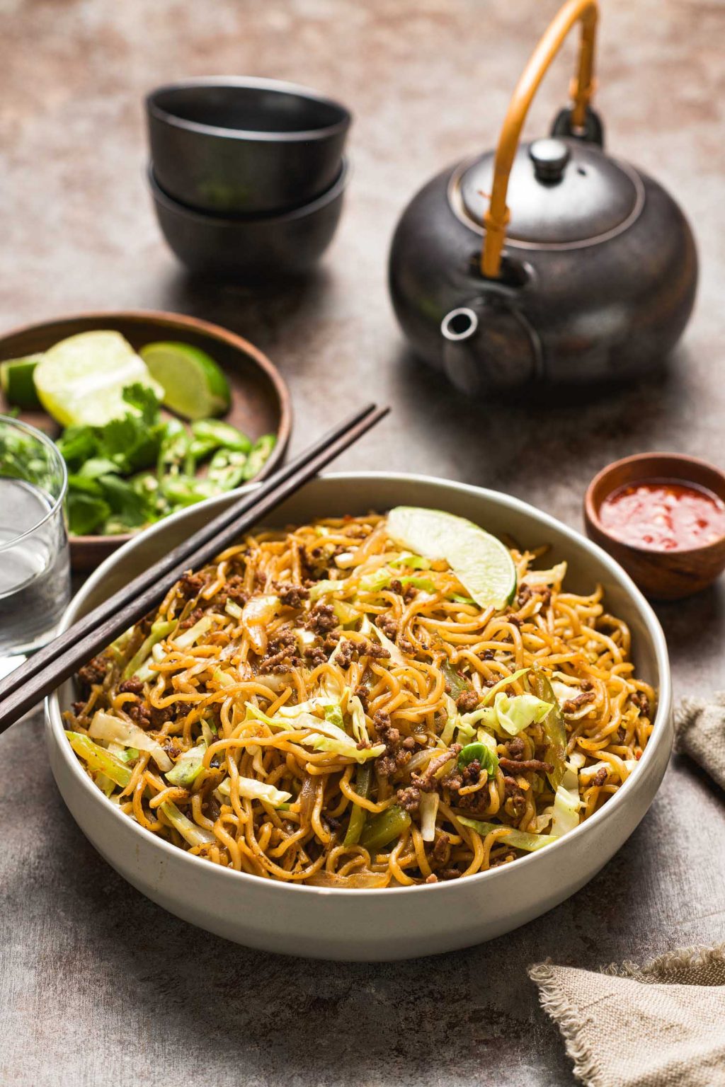 Beef and Cabbage Stir-Fried Noodles - Lemons + Anchovies