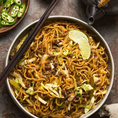 Beef and Cabbage Stir-Fried Noodles - Lemons + Anchovies