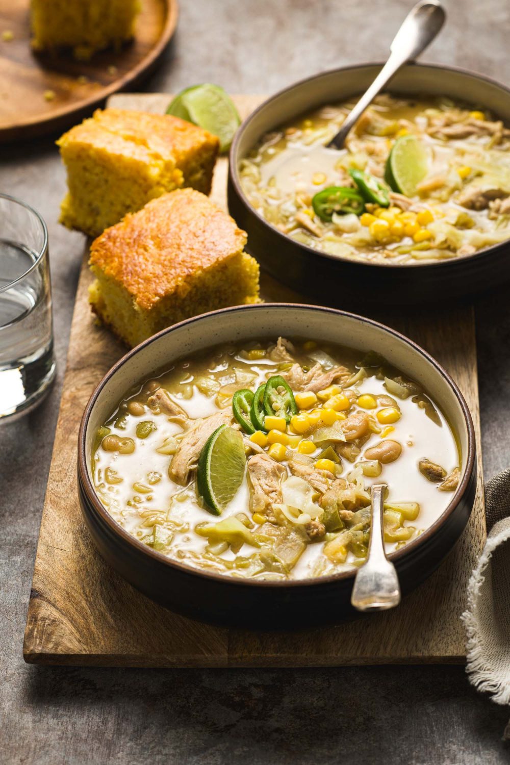 Green Chile Chicken Soup Lemons + Anchovies