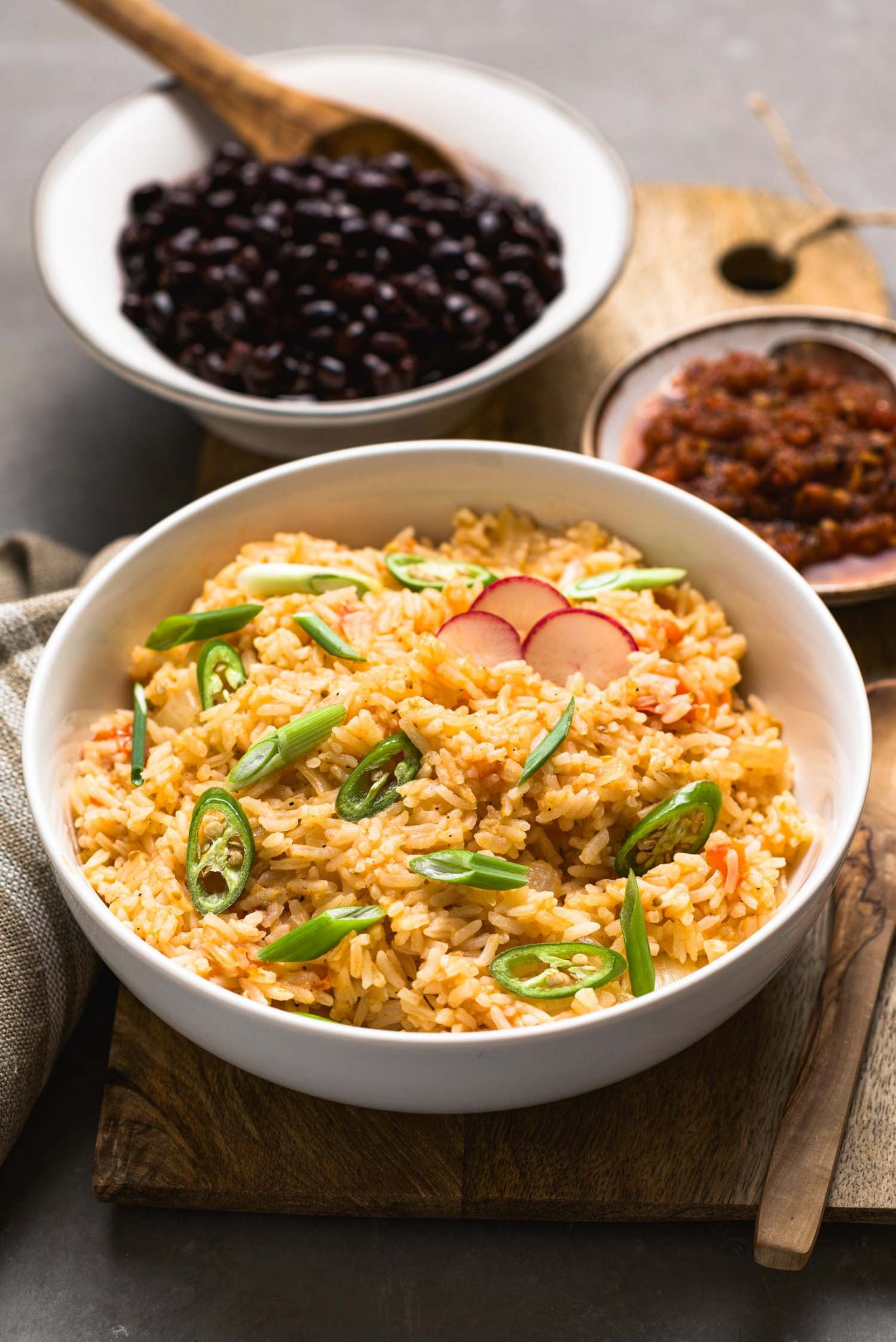 Spanish Rice using Leftover Rice Lemons + Anchovies