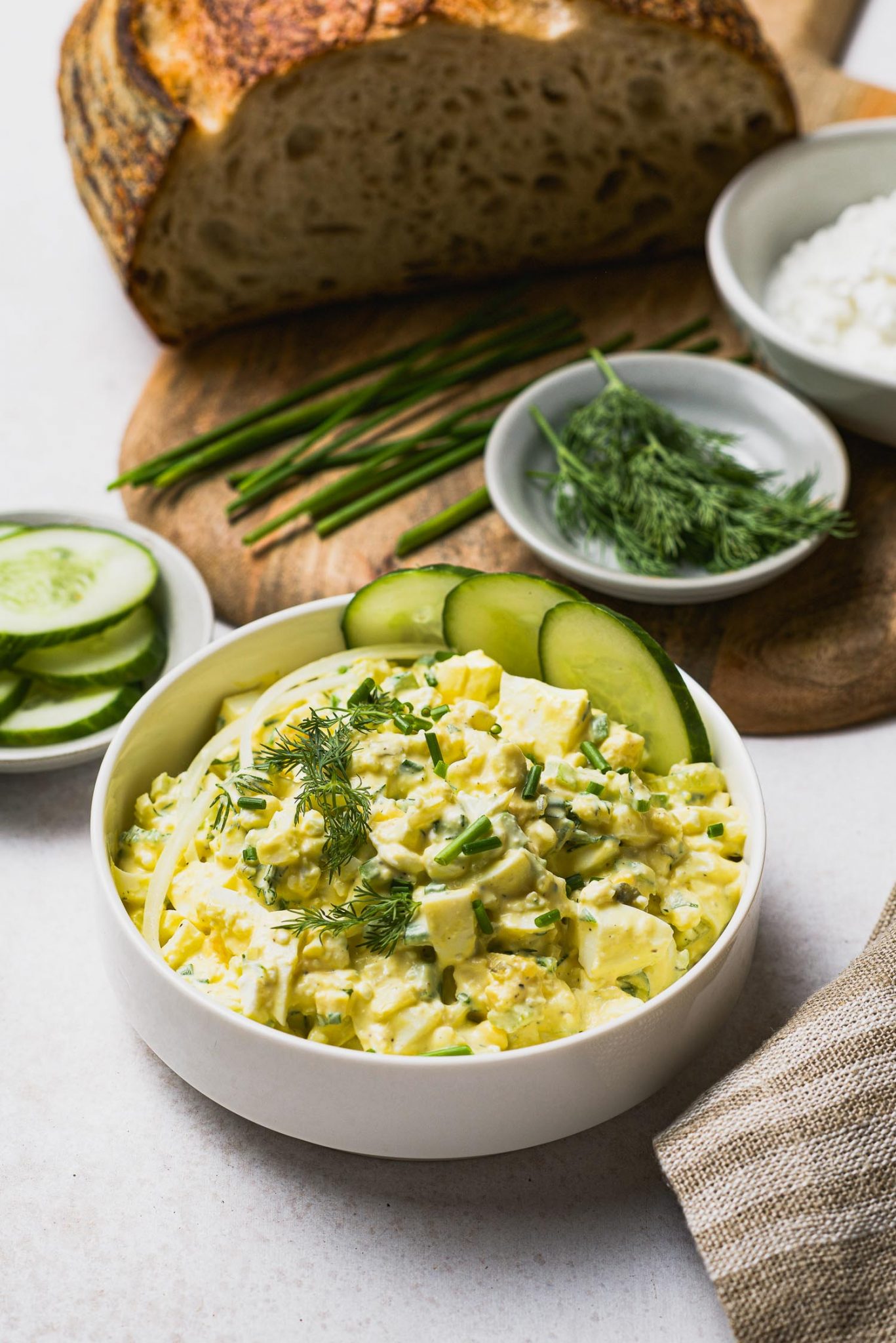 Egg Salad with Cottage Cheese Lemons + Anchovies