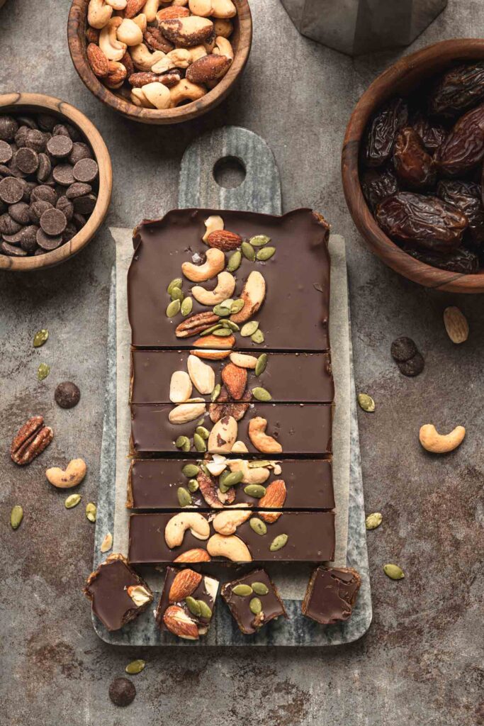 Chocolate Date Nut Bars (No-Bake) - Lemons + Anchovies